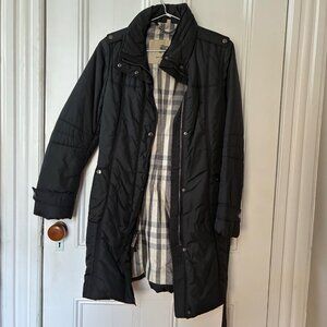 Burberry London Black Puffer Coat Small